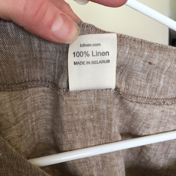 ❣️sold❣️lenok linen Brown Dress Size Small Knee Length Pockets - Picture 6 of 10